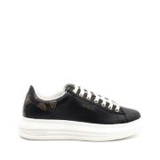 Schone Lijnen Leren Sneakers Guess , Black , Dames