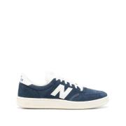 Navy Blauw Suède Leren Sneakers New Balance , Blue , Heren