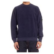 Unieke Crewneck Sweater met Stijlvolle Details C.p. Company , Blue , H...