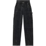 Zwarte hoge taille fluwelen broek Alexander Wang , Black , Dames