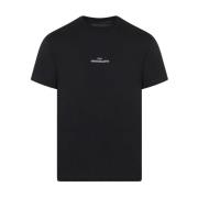 Zwarte Katoenen Street Style T-Shirt Maison Margiela , Black , Heren