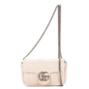 Pre-owned Leather shoulder-bags Gucci Vintage , White , Dames