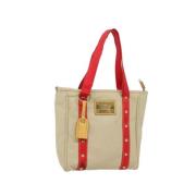 Pre-owned Canvas louis-vuitton-bags Louis Vuitton Vintage , Beige , Da...