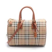 Pre-owned Canvas handbags Burberry Vintage , Beige , Dames