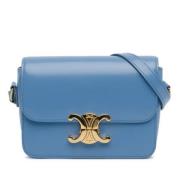 Pre-owned Leather crossbody-bags Celine Vintage , Blue , Dames