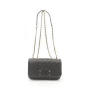 Pre-owned Leather chanel-bags Chanel Vintage , Black , Dames