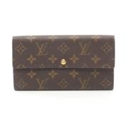 Pre-owned Leather wallets Louis Vuitton Vintage , Brown , Dames