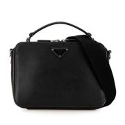 Pre-owned Leather crossbody-bags Prada Vintage , Black , Dames