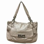 Pre-owned Leather shoulder-bags Coach Pre-owned , Beige , Dames