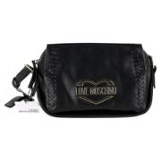 Pre-owned Leather shoulder-bags Moschino Pre-Owned , Black , Dames