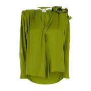 Zijden Groene Blouse Magda Butrym , Green , Dames