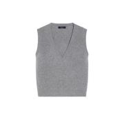 Mouwloos Vest met V-hals Max Mara Weekend , Gray , Dames