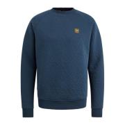 Cable Jacquard Crewneck Sweatshirt PME Legend , Blue , Heren