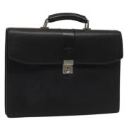 Pre-owned Leather briefcases Burberry Vintage , Black , Dames