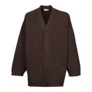 Bruine V-hals Cardigan Sweater Lemaire , Brown , Heren