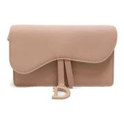 Pre-owned Leather dior-bags Dior Vintage , Beige , Dames