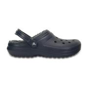 Klassieke Unisex Klompen Zwart Warm Gevoerd Crocs , Black , Heren