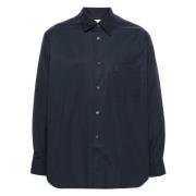 Navy Fosc Katoenen Overhemd Comme des Garçons , Blue , Heren