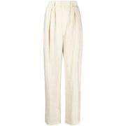 Geplooide Broek Lemaire , Beige , Dames