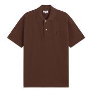 Gedurfde Fox Head Polo Shirt Maison Kitsuné , Brown , Heren