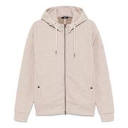 Wollen blend hoodie met ritssluiting Herno , Beige , Heren