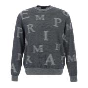 Heren Logo Lettering Trui Emporio Armani , Gray , Heren