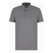 Grijze Polo Shirt met Logo Details Emporio Armani , Gray , Heren