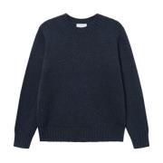 Fleck Wool Round Neck Sweater Les Deux , Blue , Heren