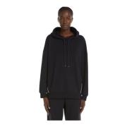 Katoenen hoodie met contrast piping Max Mara , Blue , Dames