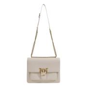 Zachte Leren Dames Tas Collectie Pinko , White , Dames