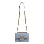 Mini Vitello Leren Tas Herfst/Winter Collectie Pinko , Blue , Dames