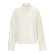 Witte Whisper Shirt met Lange Mouwen Soaked in Luxury , White , Dames