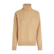 Gevlochten coltrui Tommy Hilfiger , Brown , Dames