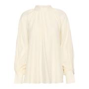 Blouse met pofmouwen Whisper White Soaked in Luxury , Beige , Dames