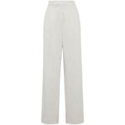 Witte Wide-leg Katoenen Jeans Vrouwen Brunello Cucinelli , White , Dam...