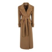 Dameskleding Jassen Kameel Aw24 Tagliatore , Brown , Dames