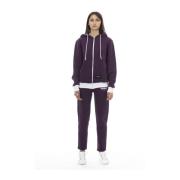 Colorblock Hoodie Trainingspak Set Baldinini , Purple , Dames