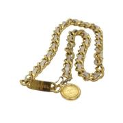 Pre-owned Metal belts Chanel Vintage , Yellow , Dames