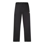 Zwarte Technische Stof Elastische Taille Broek Moncler , Black , Heren