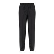 Wijde broek van wolmix Ottod'Ame , Black , Dames