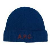 Donkerblauwe Bonnet Harry A.p.c. , Blue , Heren