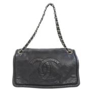 Pre-owned Leather chanel-bags Chanel Vintage , Black , Dames