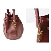 Pre-owned Leather shoulder-bags Cartier Vintage , Brown , Dames