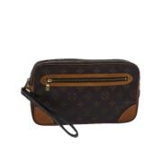 Pre-owned Canvas clutches Louis Vuitton Vintage , Brown , Dames