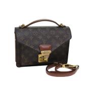 Pre-owned Canvas handbags Louis Vuitton Vintage , Brown , Dames