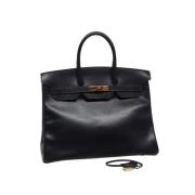 Pre-owned Leather handbags Hermès Vintage , Blue , Dames