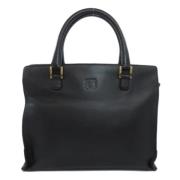 Pre-owned Leather handbags Loewe Pre-owned , Black , Dames