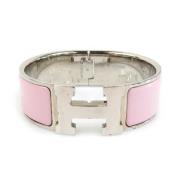 Pre-owned Metal bracelets Hermès Vintage , Pink , Dames