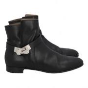 Pre-owned Leather boots Hermès Vintage , Black , Dames