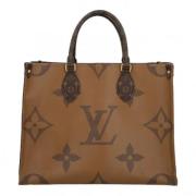 Pre-owned Canvas shoppers Louis Vuitton Vintage , Brown , Dames